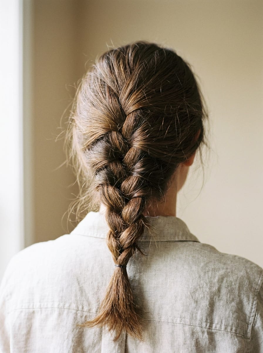 Lockerer French Braid - Flechtfrisur mittellang